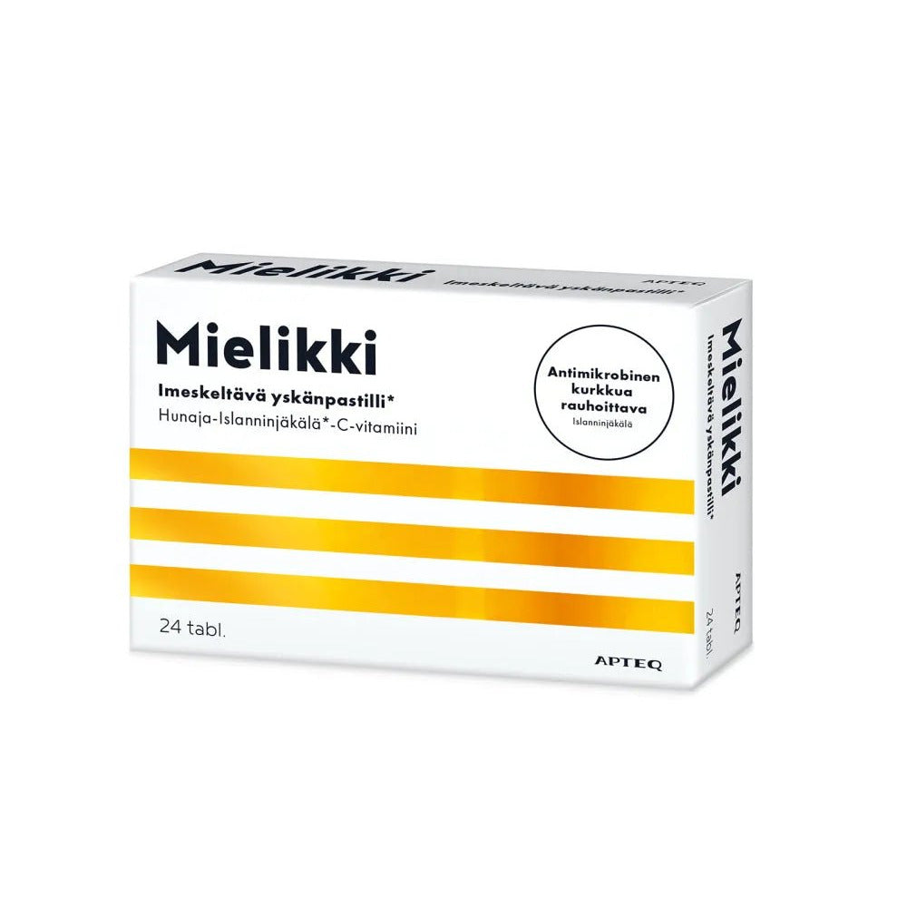 Apteq Mielikki Imeskeltävä Yskänpastilli, 24 tabl - Apteekki 360 Helsinki - Verkkoapteekki