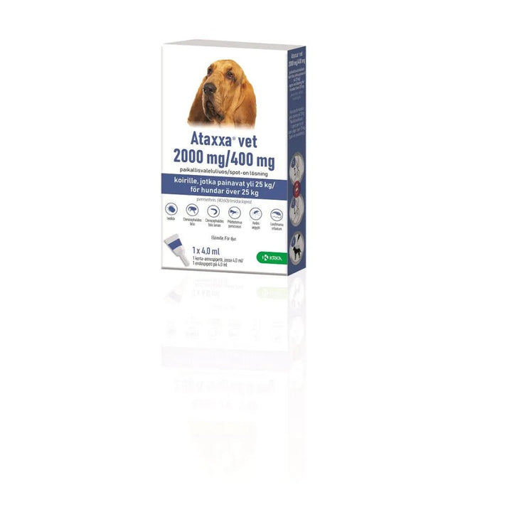 Ataxxa Vet 400 Mg/2000 Mg Paikallisvaleluliuos Koirille Yli 25 Kg - Apteekki 360 Helsinki - Verkkoapteekki