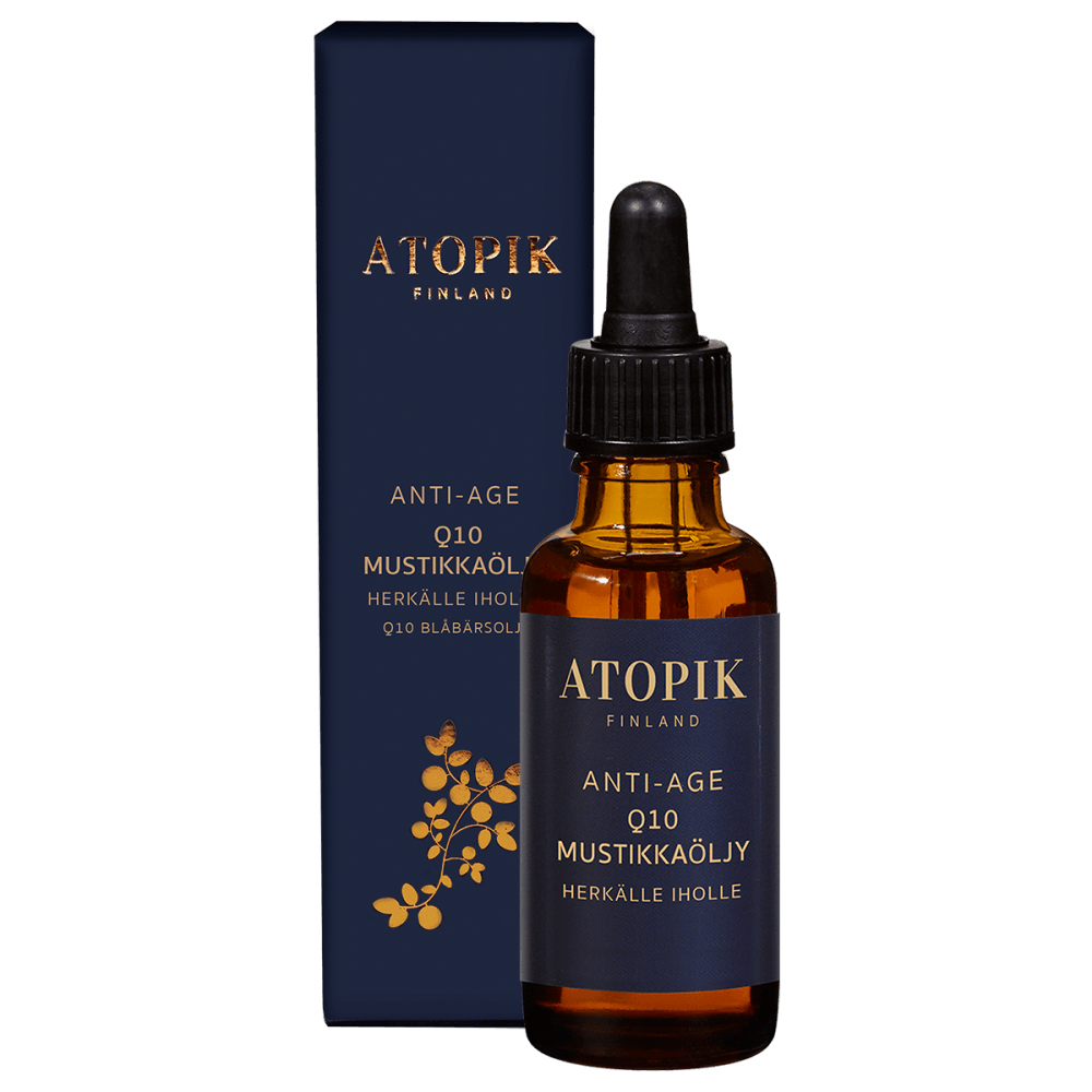 Atopik Anti-Age Q10 Mustikkaöljy 30ml - Apteekki 360 Helsinki - Verkkoapteekki