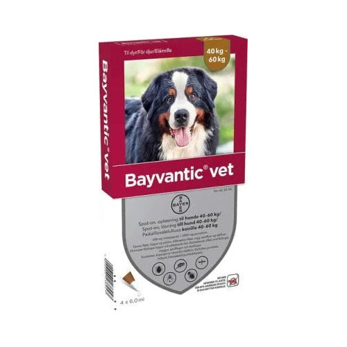 Bayvantic Vet Koirille 40-60 Kg 600 Mg/3000 Mg Paikallisvaleluliuos - Apteekki 360 Helsinki - Verkkoapteekki