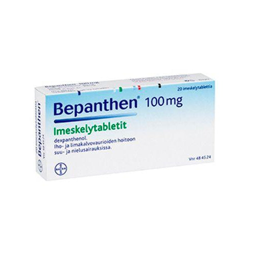 Bepanthen 100 Mg Imeskelytabl - Apteekki 360 Helsinki - Verkkoapteekki