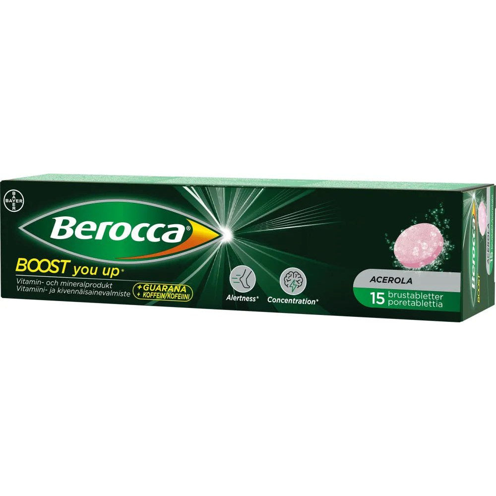 Berocca Boost Acerola Poretabletti, 15 kpl - Apteekki 360 Helsinki - Verkkoapteekki