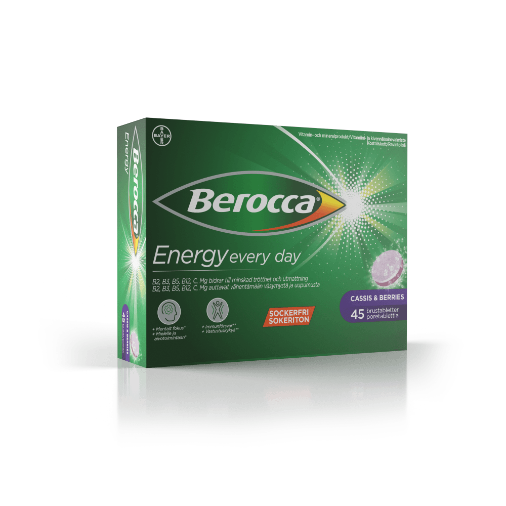 Berocca Energy Cassis & Berries - Apteekki 360 Helsinki - Verkkoapteekki