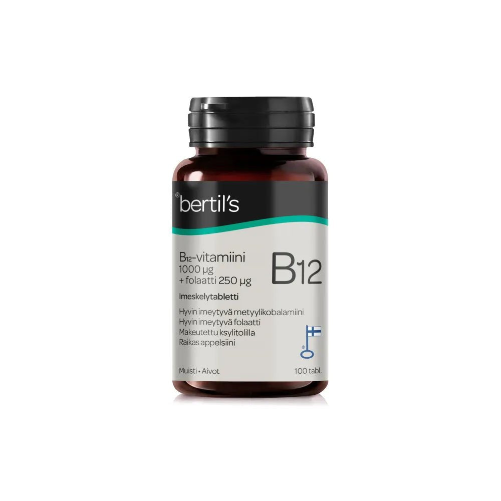 Bertils B12-Vitamiini + Folaatti - Apteekki 360 Helsinki - Verkkoapteekki