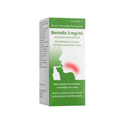 Bertolix 2,68 Mg/Ml Sumute Suuonteloon, Liuos Annospumppu, 150 Painallusta - Apteekki 360 Helsinki - Verkkoapteekki