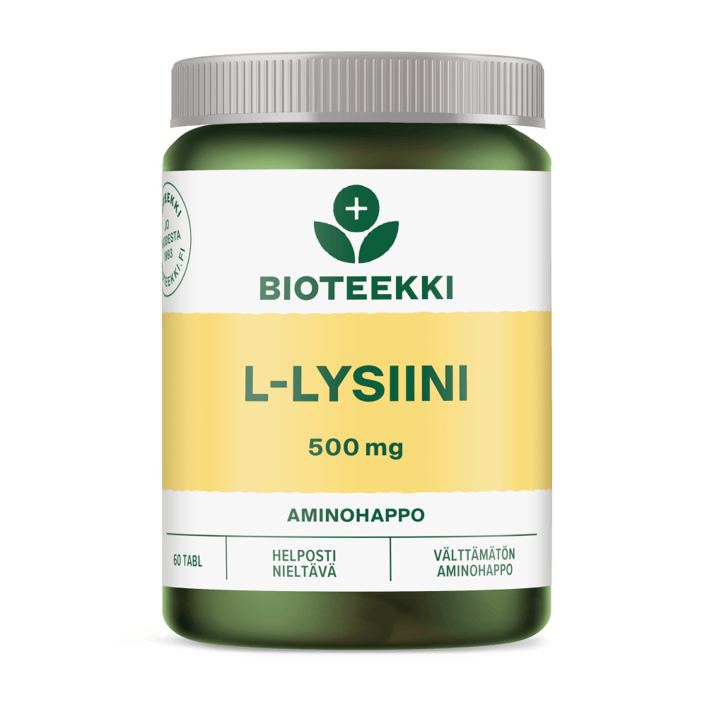 Bioteekki L-Lysiini - Apteekki 360 Helsinki - Verkkoapteekki