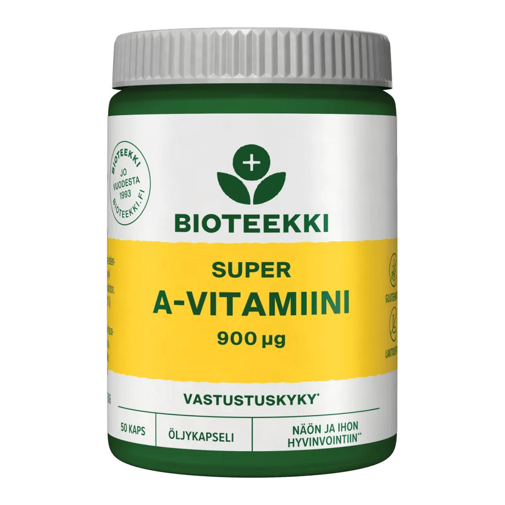Bioteekki Super A-vitamiini 900 ug kapseli - Apteekki 360 Helsinki - Verkkoapteekki
