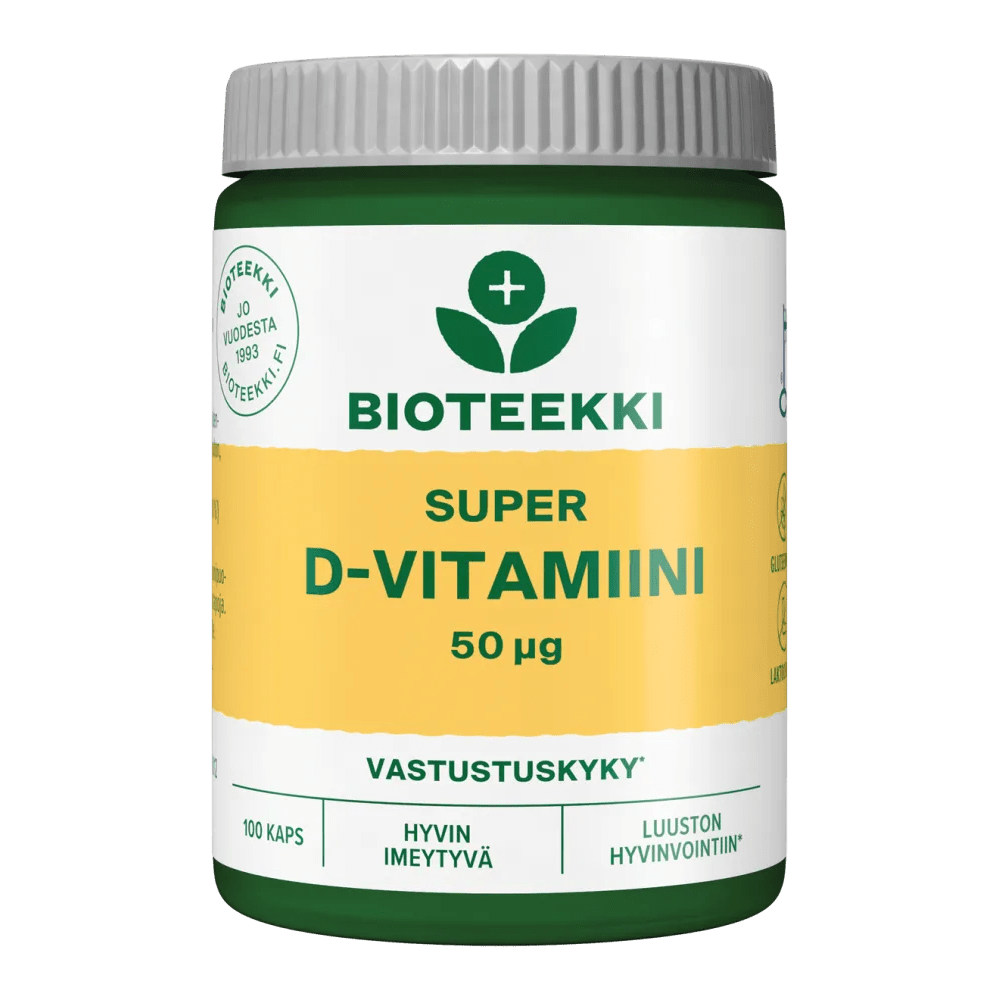Bioteekki Super D-Vitamiini 50 ug - Apteekki 360 Helsinki - Verkkoapteekki