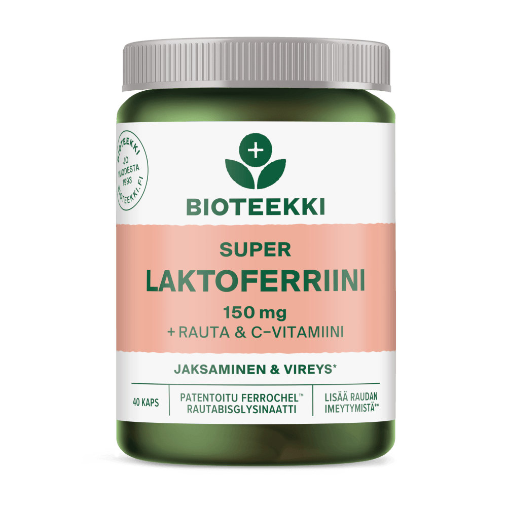 Bioteekki Super Laktoferriini + Rauta & C - Apteekki 360 Helsinki - Verkkoapteekki