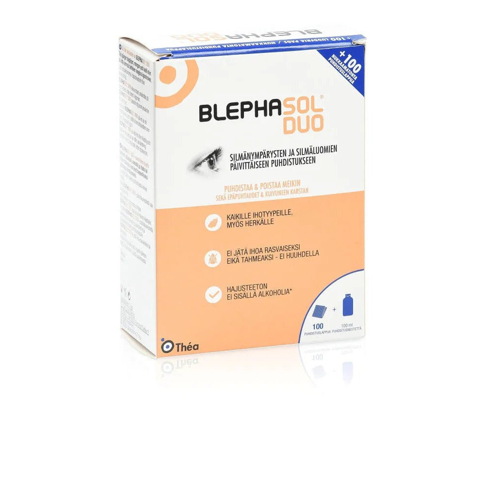 Blephasol Duo Puhdistusliuos Pullo + Puhdistuslaput - Apteekki 360 Helsinki - Verkkoapteekki