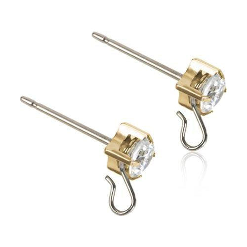 Blomdahl Tiffany 5Mm Cz White (Kultainen) - Korvakoru - Apteekki 360 Helsinki - Verkkoapteekki