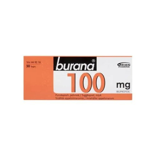 Burana 100 Mg Purukapseli, Pehmeä, 30 Fol - Apteekki 360 Helsinki - Verkkoapteekki
