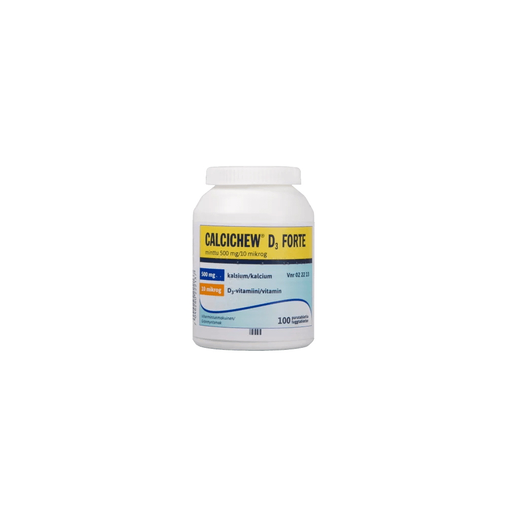 Calcichew D3 Forte Minttu 10 Mikrog/500 Mg Purutabl - Apteekki 360 Helsinki - Verkkoapteekki