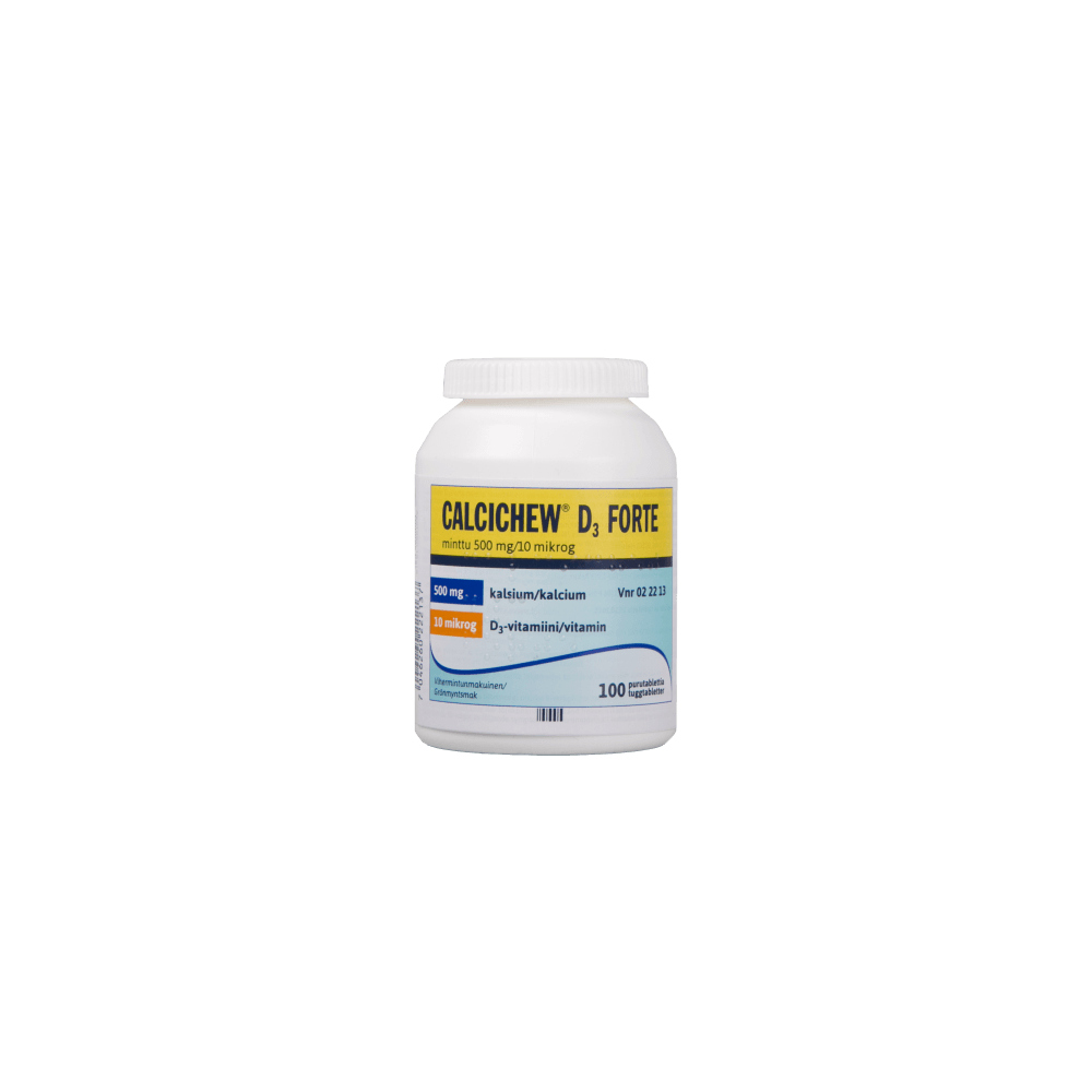 Calcichew D3 Forte Minttu 10 Mikrog/500 Mg Purutabl - Apteekki 360 Helsinki - Verkkoapteekki