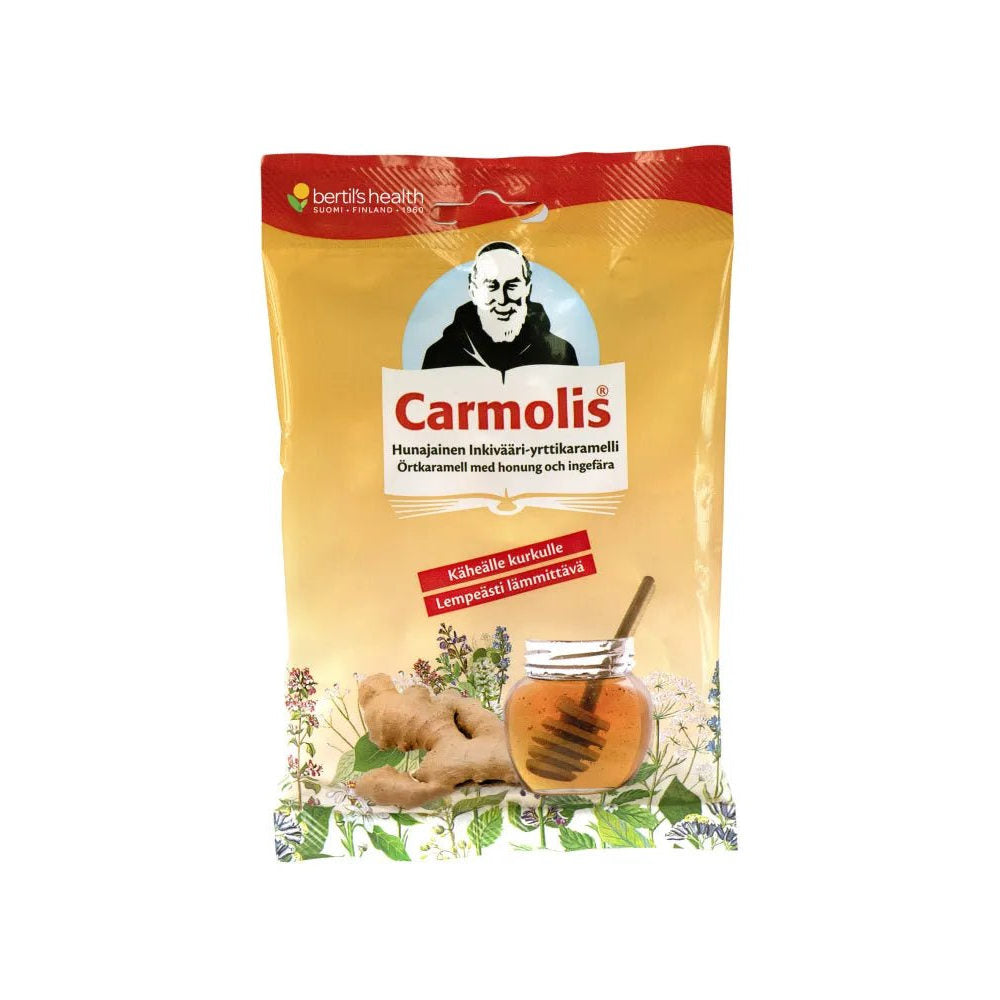 Carmolis Inkivääri-Hunaja Kurkkukaramelli - Apteekki 360 Helsinki - Verkkoapteekki