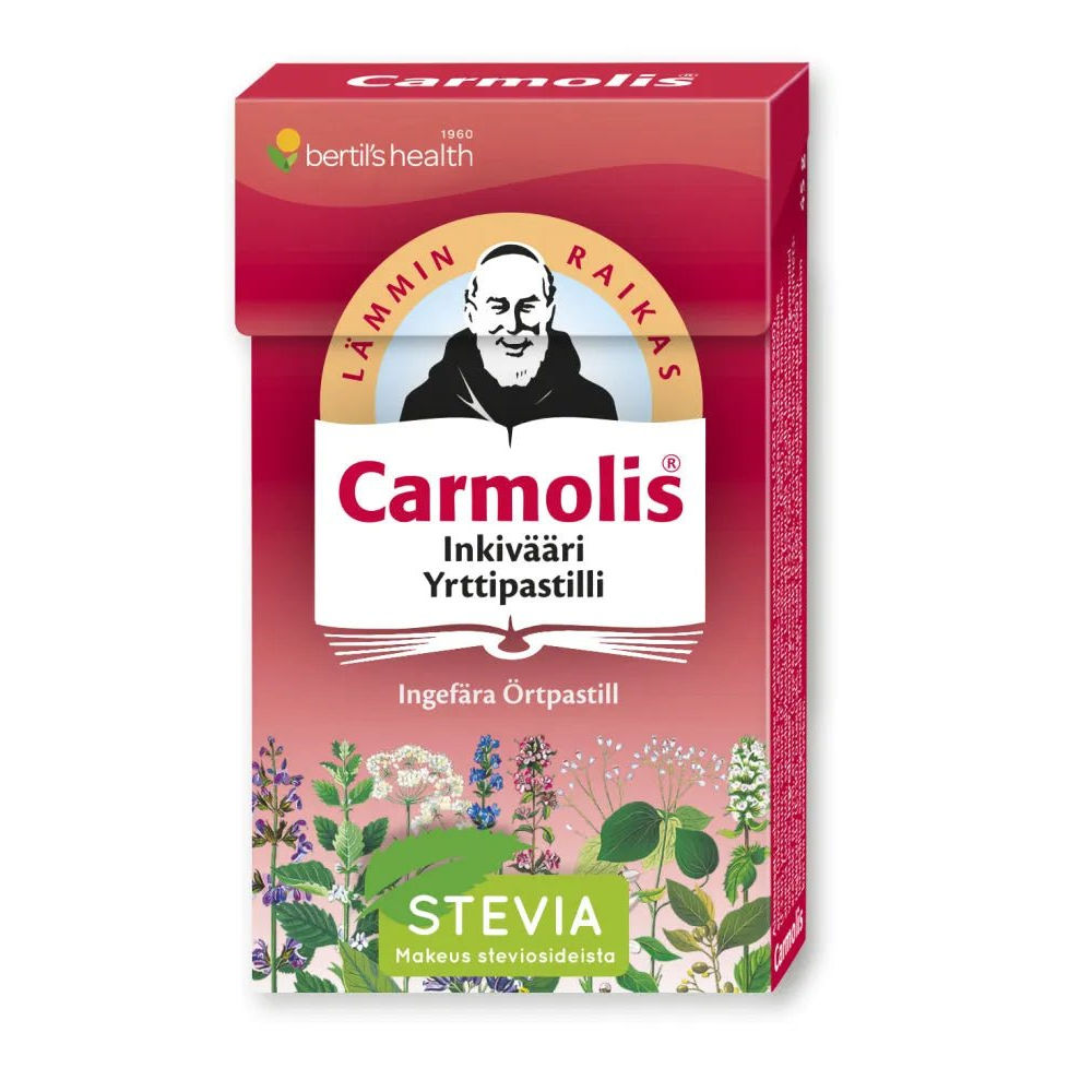 Carmolis Inkivääri Yrttipastilli - Apteekki 360 Helsinki - Verkkoapteekki