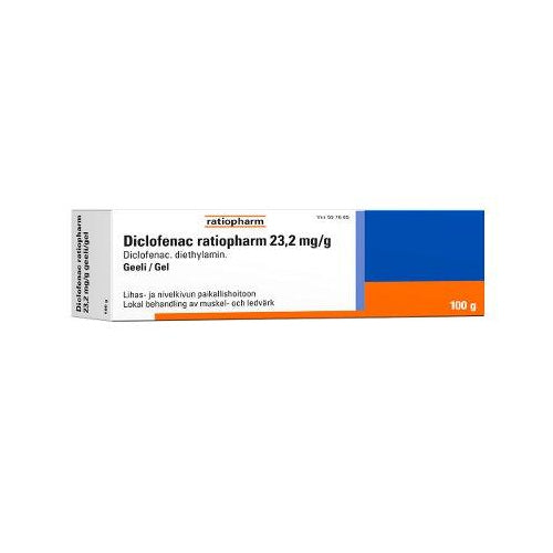 Diclofenac Ratiopharm 23,2 Mg/G Geeli - Apteekki 360 Helsinki - Verkkoapteekki