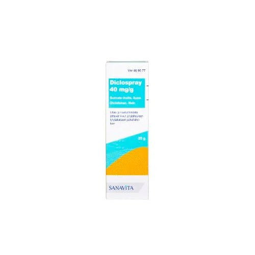 Diclospray 40 Mg/G Sumute Iholle, Liuos - Apteekki 360 Helsinki - Verkkoapteekki