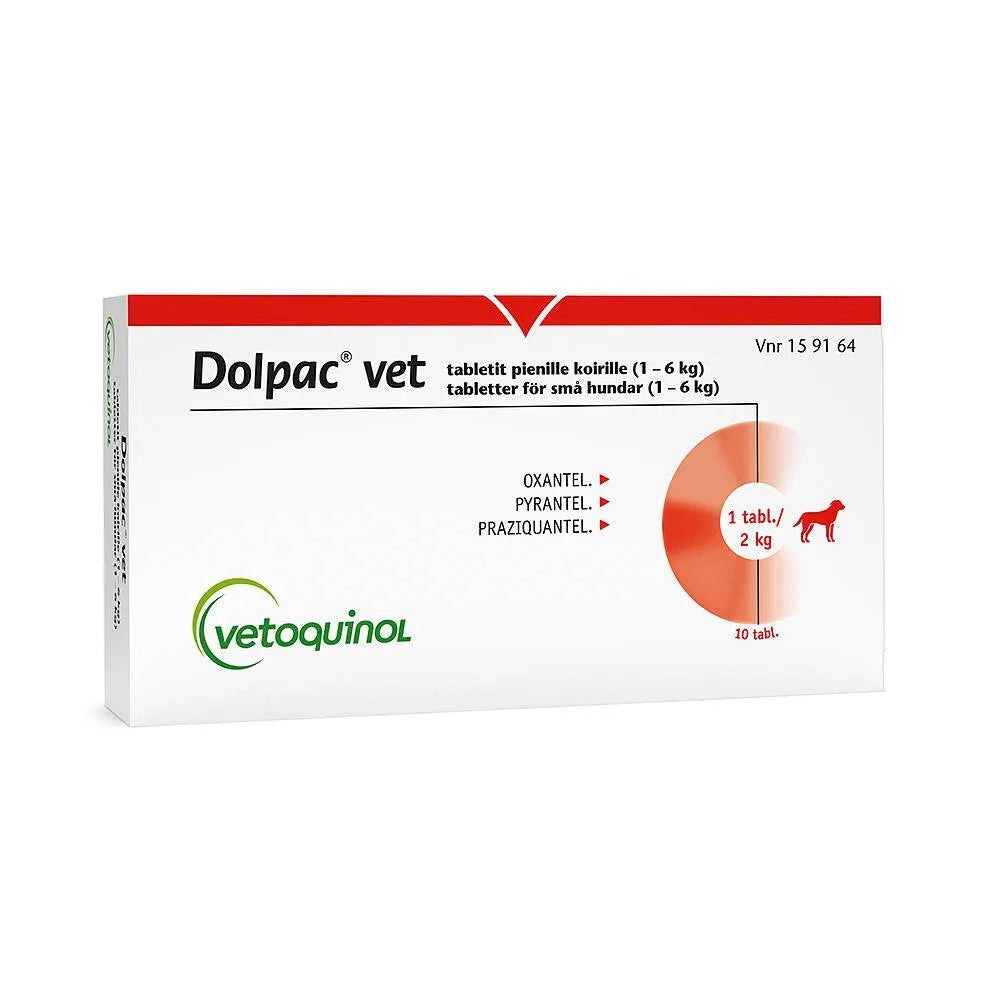 Dolpac Vet Tabletit Pienille Koirille 10 Mg/28,8 Mg/40,06 Mg Tabl 1-6 Kg - Apteekki 360 Helsinki - Verkkoapteekki