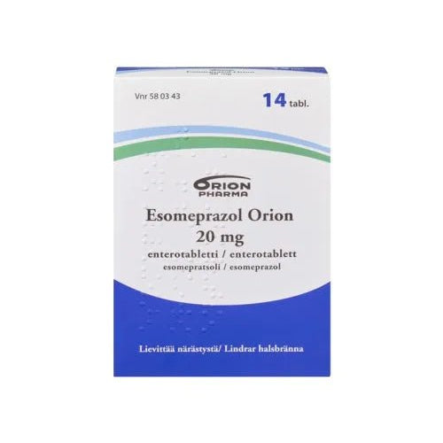 Esomeprazol Orion 20 Mg Enterotabl - Apteekki 360 Helsinki - Verkkoapteekki