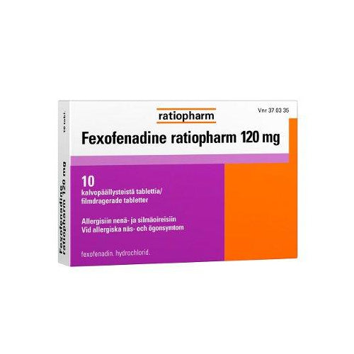 Fexofenadine Ratiopharm 120 Mg Tabl, Kalvopääll - Apteekki 360 Helsinki - Verkkoapteekki