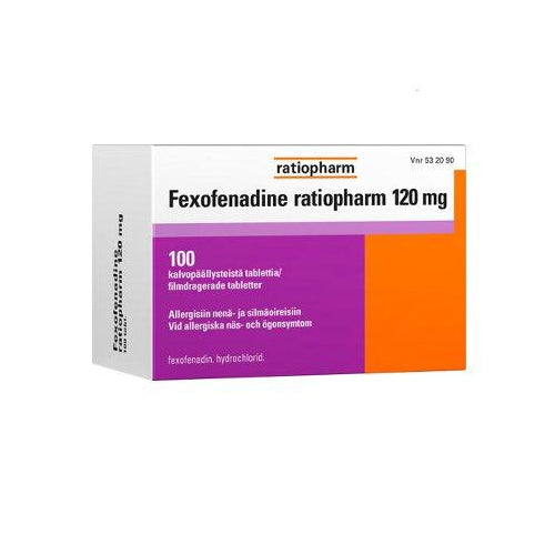 Fexofenadine Ratiopharm 120 Mg Tabl, Kalvopääll - Apteekki 360 Helsinki - Verkkoapteekki