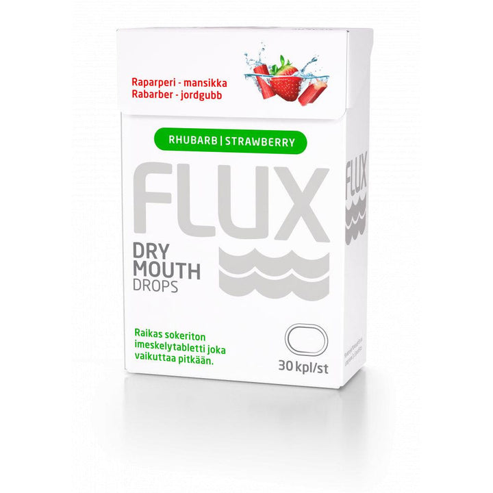 Flux Dry Mouth Raparperi-Mansikka - Apteekki 360 Helsinki - Verkkoapteekki