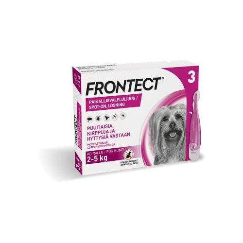 Frontect 33,8 Mg/252,4 Mg Vet Paikallisvaleluliuos Koirille 2-5 Kg - Apteekki 360 Helsinki - Verkkoapteekki