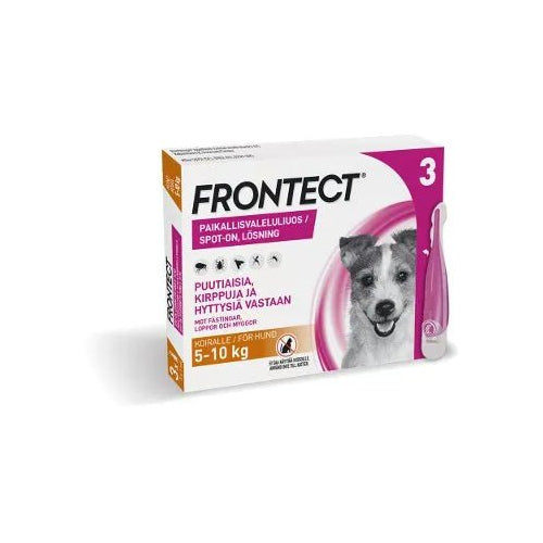 Frontect 67,6 Mg/504,8 Mg Vet Paikallisvaleluliuos Koirille 5-10 Kg - Apteekki 360 Helsinki - Verkkoapteekki