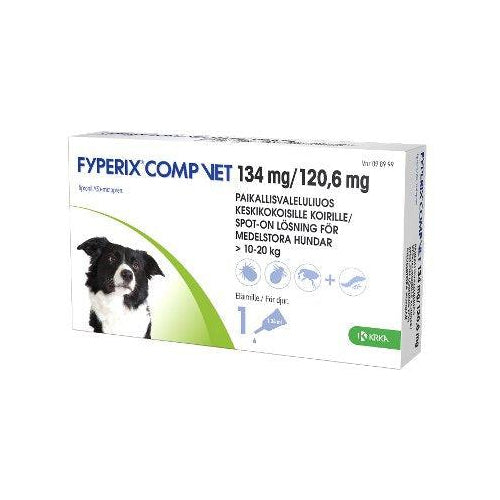 Fyperix Comp Vet 120,6 Mg/134 Mg Paikallisvaleluliuos Keskikokoisille Koirille - Apteekki 360 Helsinki - Verkkoapteekki