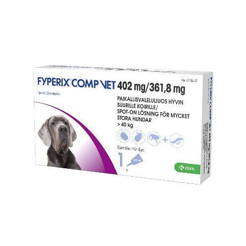 Fyperix Comp Vet 361,8 Mg/402 Mg Paikallisvaleluliuos Hyvin Suurille Koirille - Apteekki 360 Helsinki - Verkkoapteekki