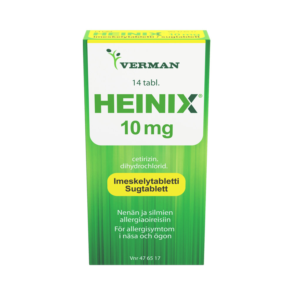 Heinix 10 Mg Imeskelytabl - Apteekki 360 Helsinki - Verkkoapteekki