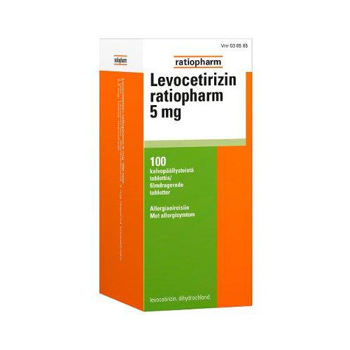 Levocetirizin Ratiopharm 5 Mg Tabl, Kalvopääll - Apteekki 360 Helsinki - Verkkoapteekki