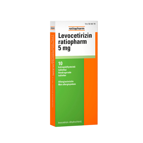 Levocetirizin Ratiopharm 5 Mg Tabl, Kalvopääll - Apteekki 360 Helsinki - Verkkoapteekki