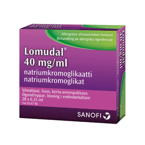 Lomudal 40 Mg/Ml Silmätipat, Liuos, Kerta-Annospakkaus - Apteekki 360 Helsinki - Verkkoapteekki