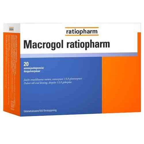 Macrogol Ratiopharm 20 kpl & 50 kpl - Apteekki 360 Helsinki - Verkkoapteekki