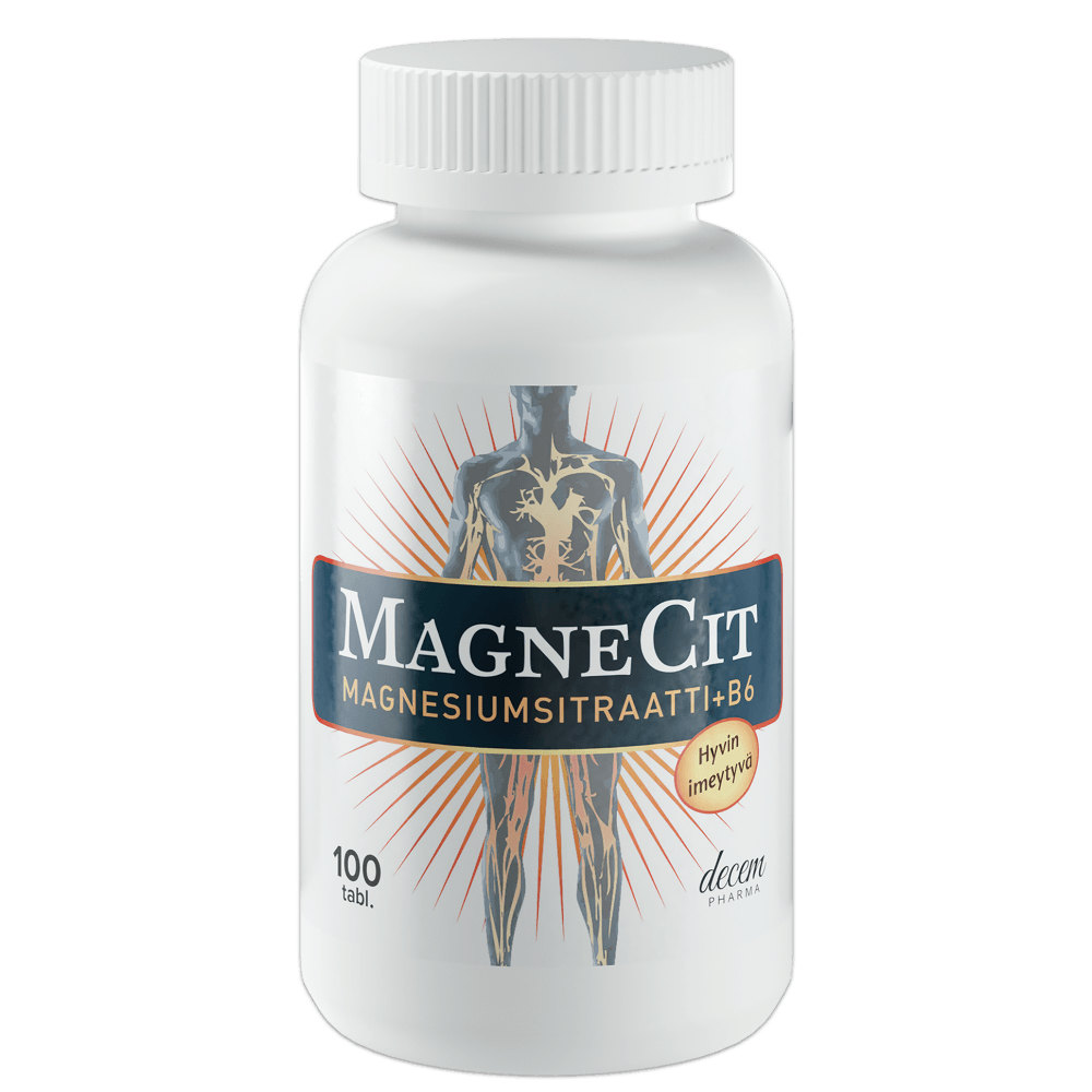 Magnecit Magnesiumsitraatti + B6-Vitamiini - Apteekki 360 Helsinki - Verkkoapteekki