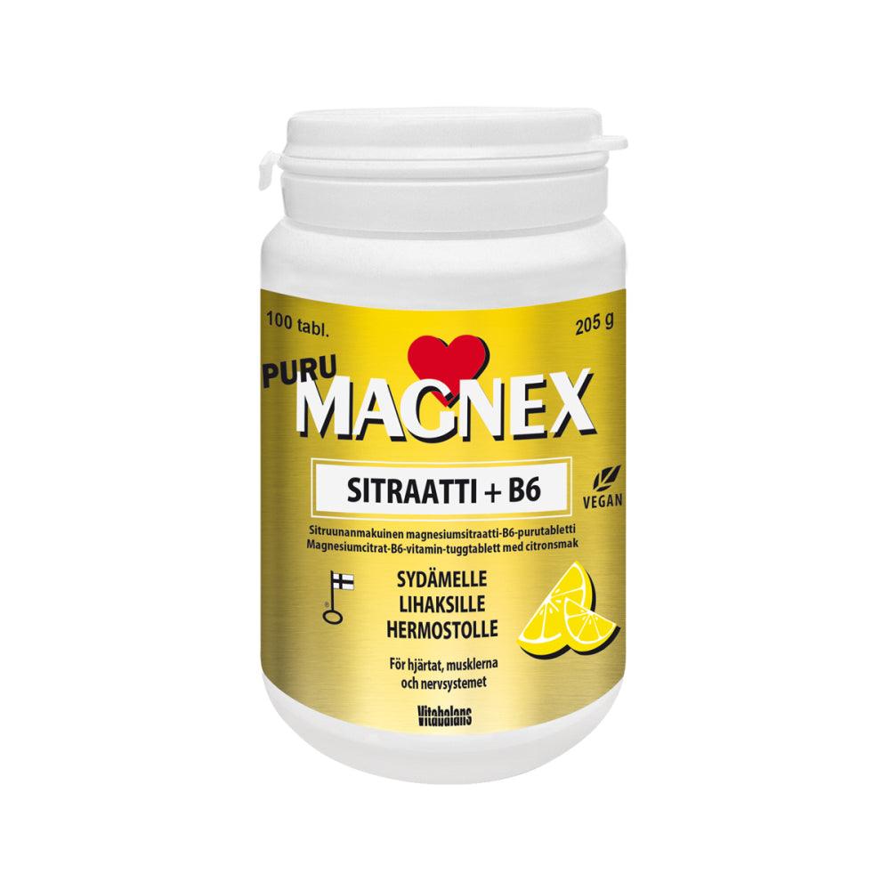 Magnex Sitraatti 375 Mg + B6 Puru - Apteekki 360 Helsinki - Verkkoapteekki