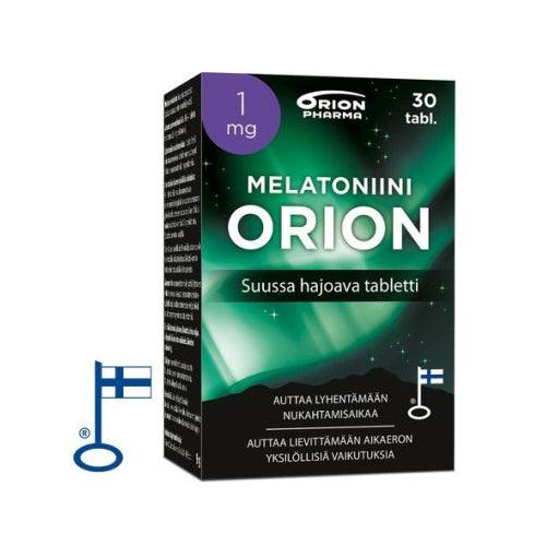 Melatoniini Orion 1 Mg, Suussa hajoava - Apteekki 360 Helsinki - Verkkoapteekki