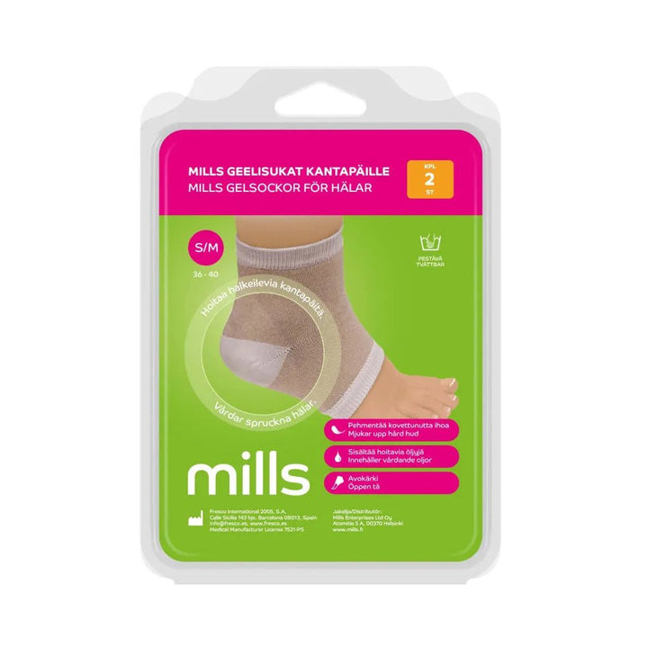 Mills Geelisukat Kantapäille, Koko S/M - Apteekki 360 Helsinki - Verkkoapteekki