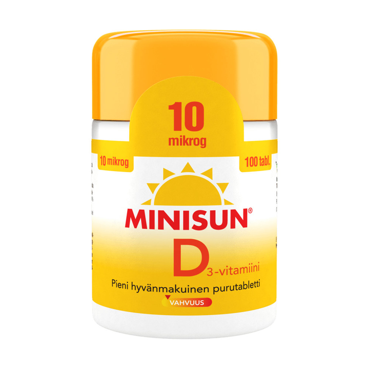 Minisun D-Vitamiini 10 mcg - Apteekki 360 Helsinki - Verkkoapteekki