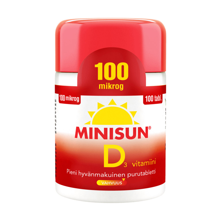 Minisun D-Vitamiini 100 mikrog - Apteekki 360 Helsinki - Verkkoapteekki