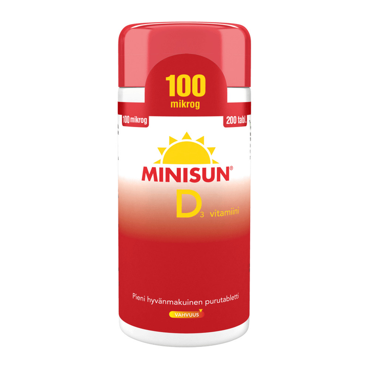Minisun D-Vitamiini 100 mikrog - Apteekki 360 Helsinki - Verkkoapteekki
