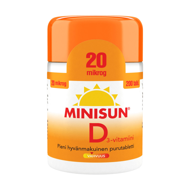 Minisun D-Vitamiini 20 mikrog - Apteekki 360 Helsinki - Verkkoapteekki