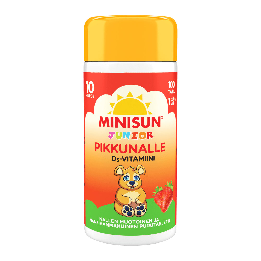 Minisun D-Vitamiini lapselle Junior Nalle 10 mcg - Apteekki 360 Helsinki - Verkkoapteekki