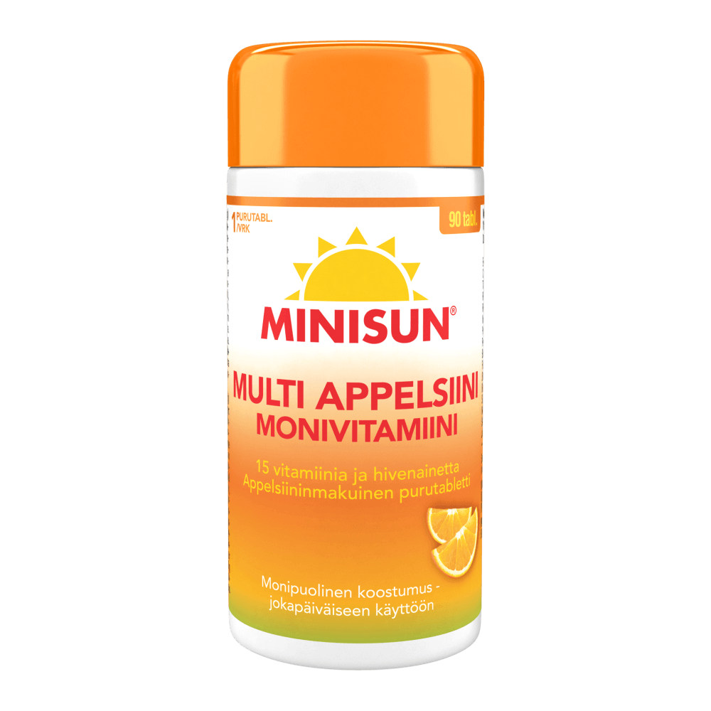 Minisun Monivitamiini Multi Appelsiini - Apteekki 360 Helsinki - Verkkoapteekki