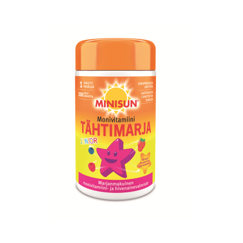 Minisun Multivitamin Junior Tähtimarja - Apteekki 360 Helsinki - Verkkoapteekki