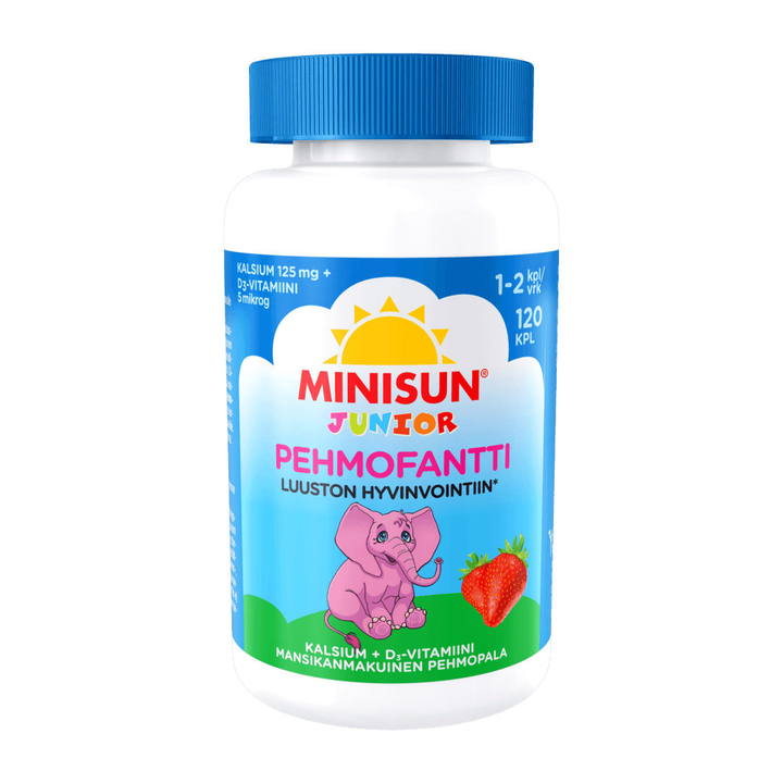 Minisun Pehmofantti Luusto Kalsium+D-Vitamiini lapselle - Apteekki 360 Helsinki - Verkkoapteekki