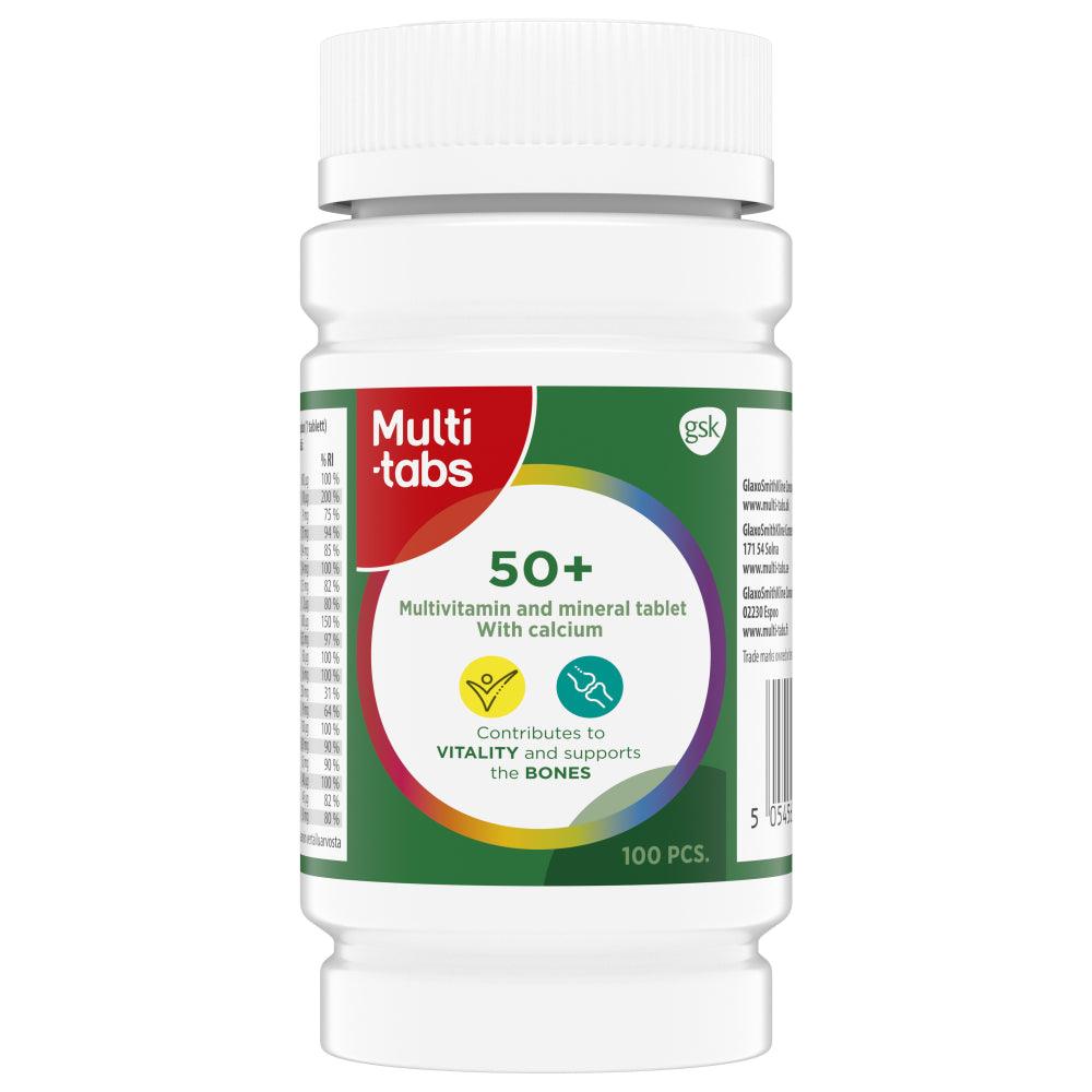 Multi-Tabs 50+ Monivitamiini + Kalsium - Apteekki 360 Helsinki - Verkkoapteekki