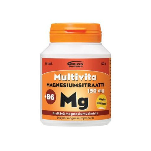 Multivita Magnesiumsitraatti+B6 150Mg - Apteekki 360 Helsinki - Verkkoapteekki